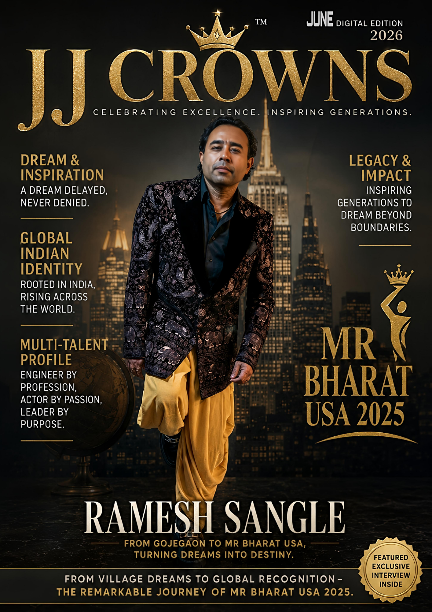 JJ Crowns Magazine – June 2026 Digital Edition | Cover Star Ramesh Sangle