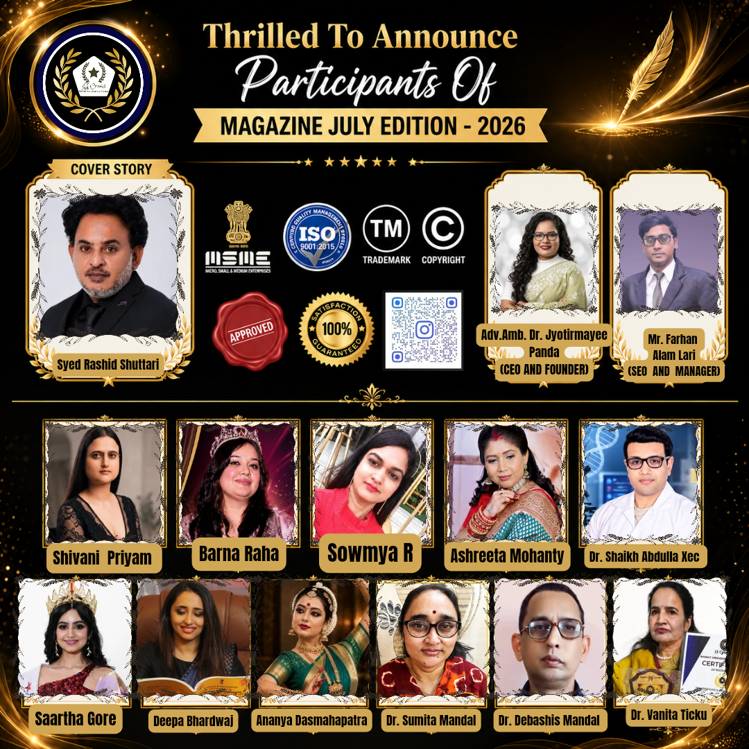 JJ Crowns July 2026 Global Special Edition showcasing transformational leadership, entrepreneurship, innovation and global excellence.