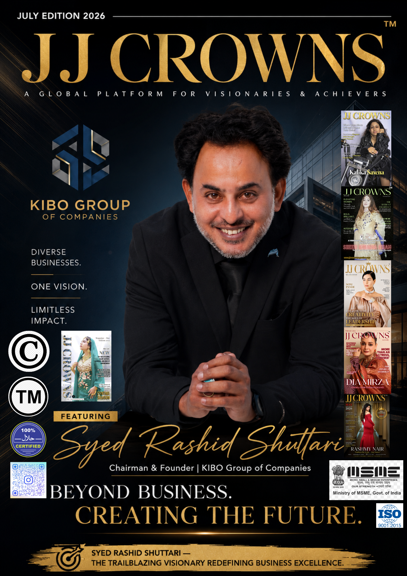 JJ Crowns July 2026 Global Special Edition showcasing transformational leadership, entrepreneurship, innovation and global excellence.