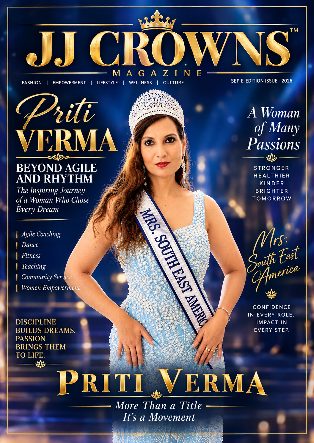 Priti Verma – Beyond Agile & Rhythm | Women Empowerment Cover Story | JJ Crowns September 2026 E-Magazine